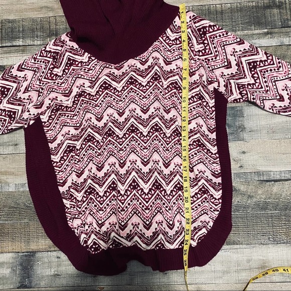Kim Rogers Cowl Neck Chevron Sweater Size Large - Picture 7 of 7